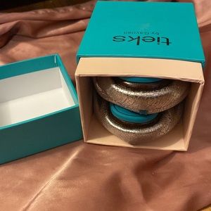 Tieks Silver Screen Ballet Flats Size 6